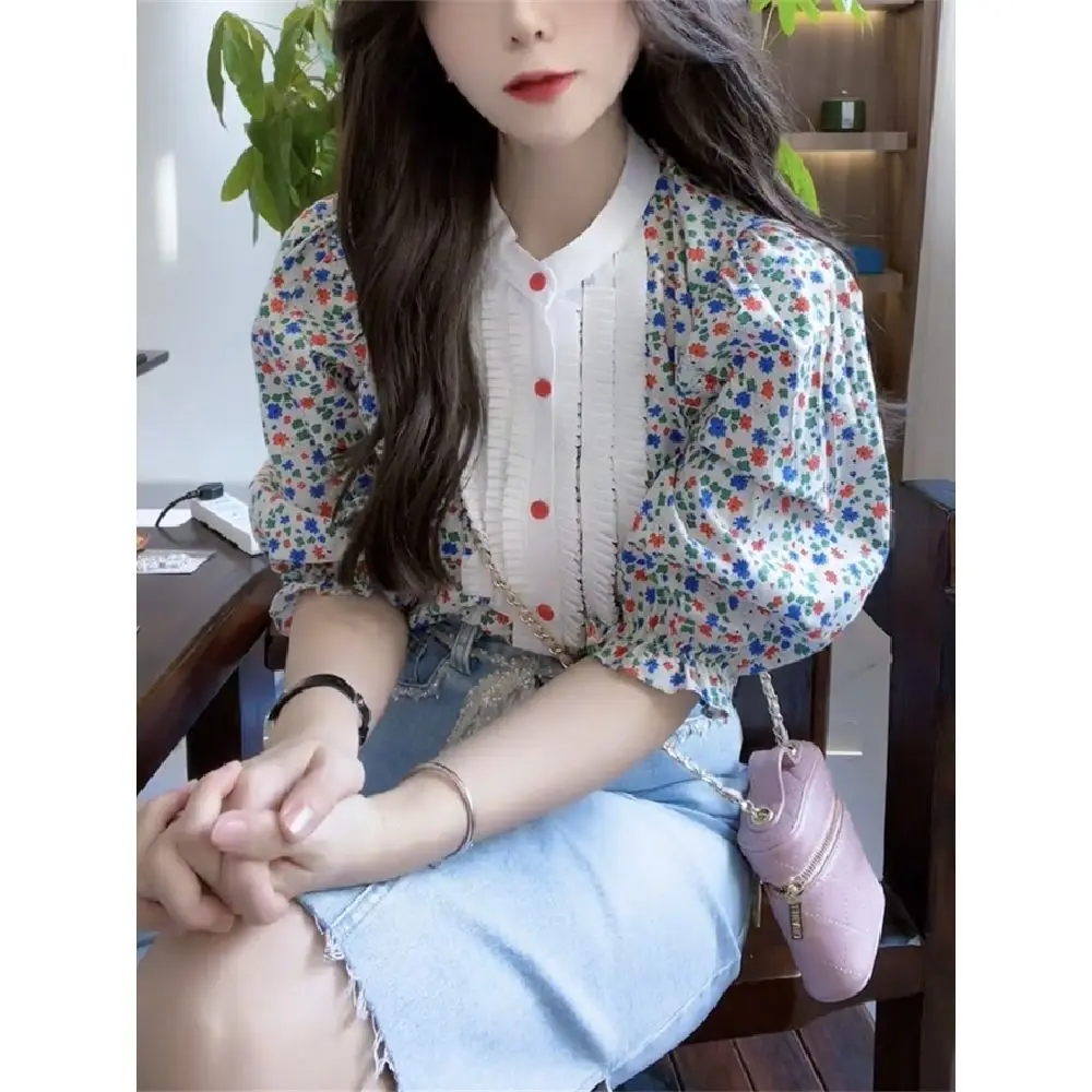 Chic Floral Print Loose Women's irt Bubble Sve Ele Sle Spring Summer New Arrival Slimming Effect Sweet Sle Long ...
Chic Floral Print Loose Women's irt Bubble Sve Ele Sle Spring Summer New Arrival Slimming Effect Sweet Sle Long ...