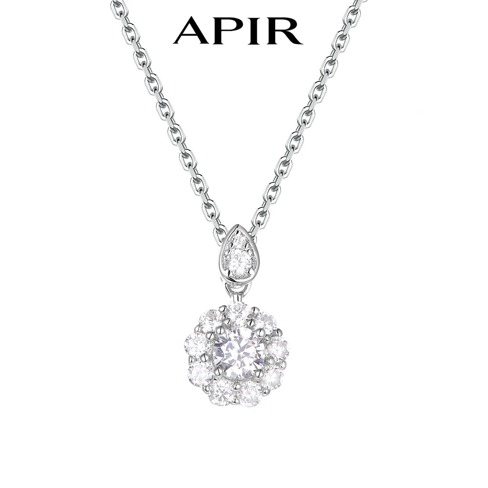 APIR 18K White Gold Claw Inlaid Zircon Necklaces for Women Necklace White Gold Plated Diamond Pendants Necklace Trendy Jewelry 
APIR 18K White Gold Claw Inlaid Zircon Necklaces for Women Necklace White Gold Plated Diamond Pendants Necklace Trendy Jewelry
