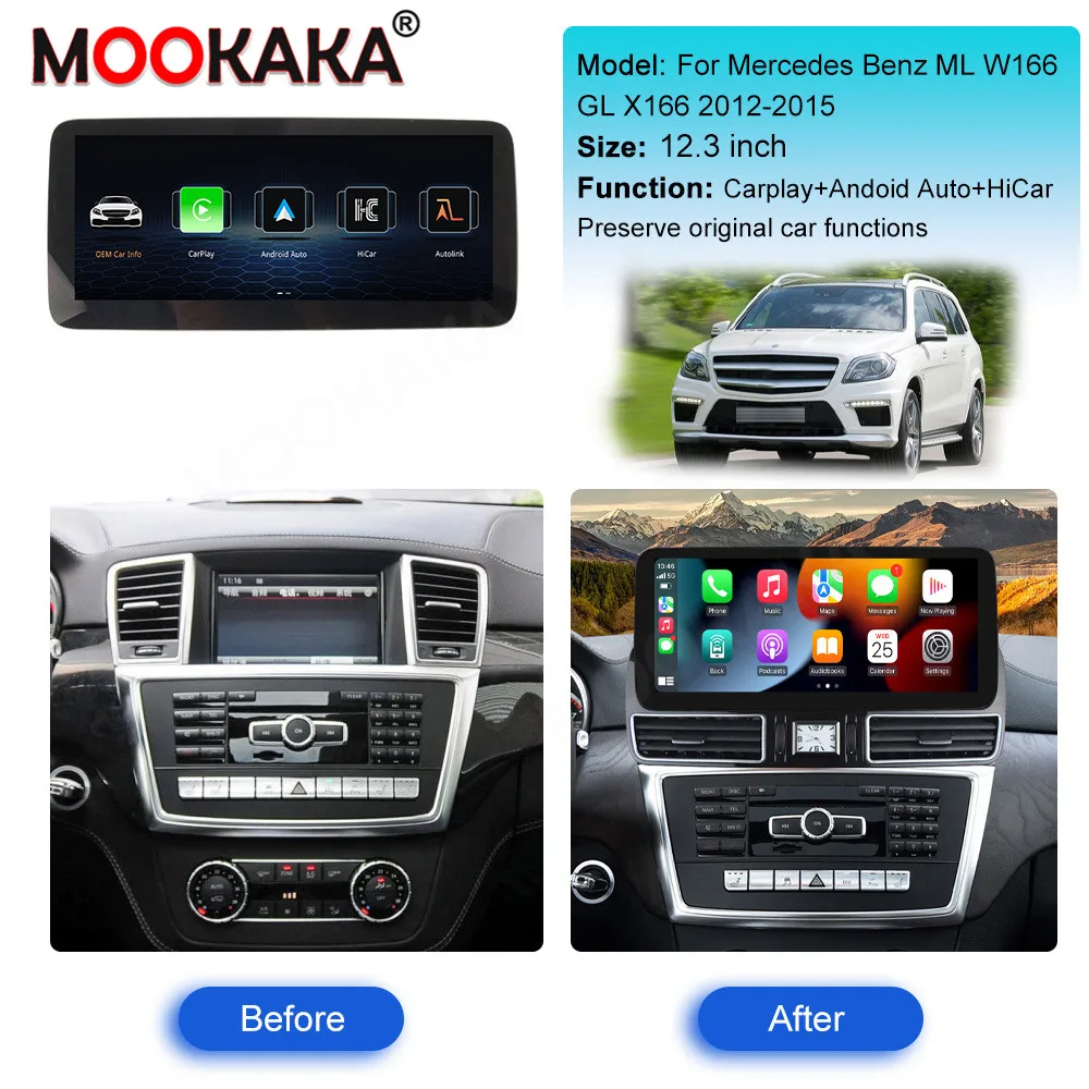 12.3 Inch Linux Screen Mirror Link For Benz ML W166 GL X166 2012-2015 Upgrade Wireless CarPlay Auto Car Radio IPS Head Unit
12.3 Inch Linux Screen Mirror Link For Benz ML W166 GL X166 2012-2015 Upgrade Wireless CarPlay Auto Car Radio IPS Head Unit