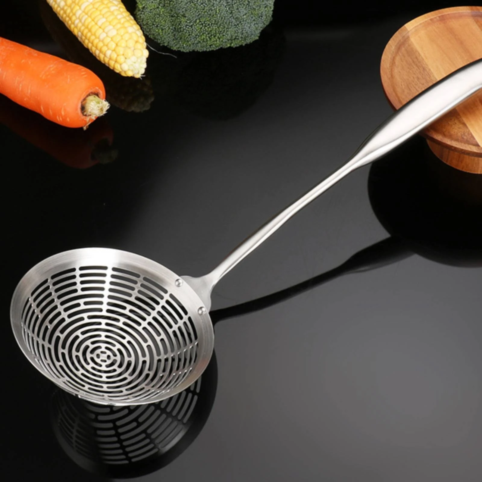 Stainless Steel Skimmer Spoon Food Grade 304 Long Handle Skimmer Spoon Cooking Utensil Round Bowl Hanging Hole for Hot Pot
Stainless Steel Skimmer Spoon Food Grade 304 Long Handle Skimmer Spoon Cooking Utensil Round Bowl Hanging Hole for Hot Pot