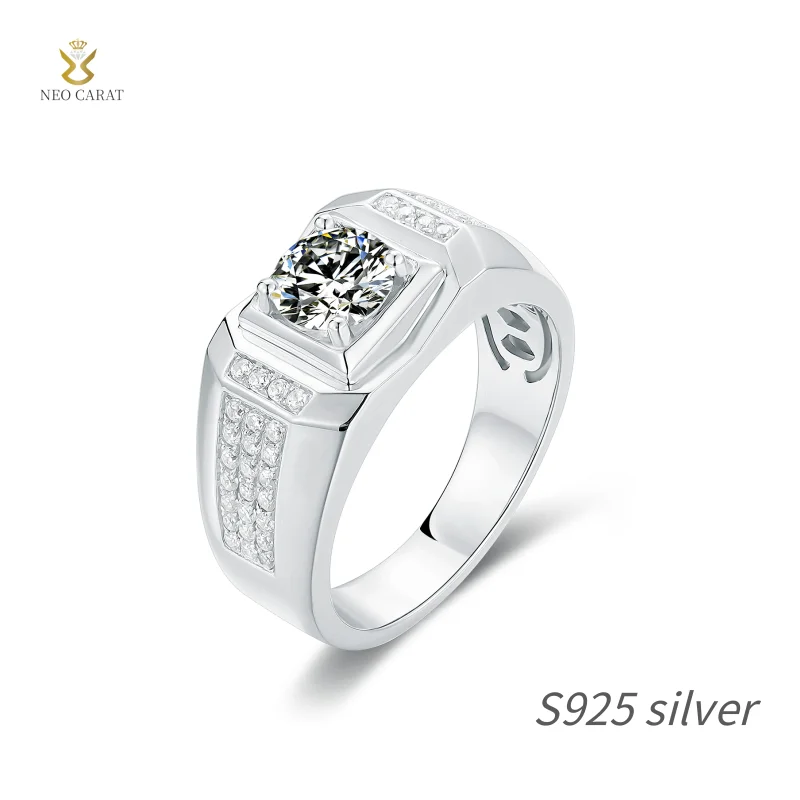 NEO CARAT S925 Silver 1 Carat D-Class VVS Clarity Mozambique Diamond Male Ring Couple Pair Ring Valentine's Day Gift
NEO CARAT S925 Silver 1 Carat D-Class VVS Clarity Mozambique Diamond Male Ring Couple Pair Ring Valentine's Day Gift