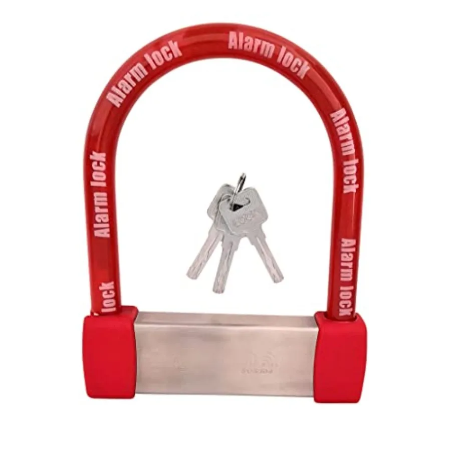 Alarm U Lock for E-Bikes 16mm Hardened Steel, Red, Motion-Activated Alarm, Fits Fat Tire E-Bikes, Weatherproof, 3 Keys
Alarm U Lock for E-Bikes 16mm Hardened Steel, Red, Motion-Activated Alarm, Fits Fat Tire E-Bikes, Weatherproof, 3 Keys