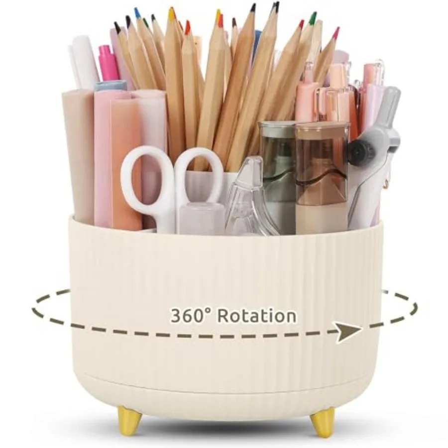 Pencil Pen Holder for Desk, 5 Slots 360 - Degree Rotating Desktop Organizer, Cute Desk Organizers and Accessories for School, H
Pencil Pen Holder for Desk, 5 Slots 360 - Degree Rotating Desktop Organizer, Cute Desk Organizers and Accessories for School, H