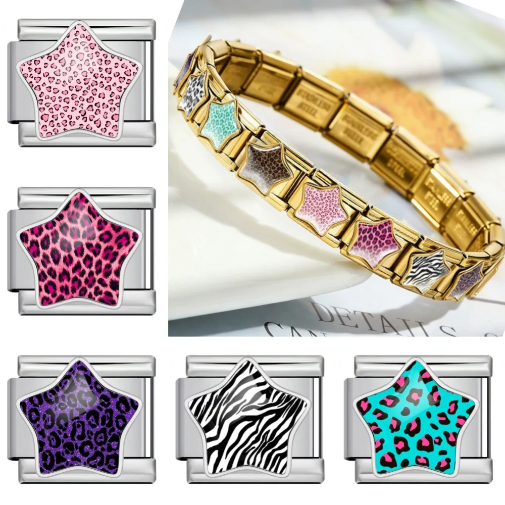 New Simple and Stylish Star Italian Charm Bracelet Fit 9mm Stainless Steel Modular Bracelet Men and Women Jewelry Wholesale
New Simple and Stylish Star Italian Charm Bracelet Fit 9mm Stainless Steel Modular Bracelet Men and Women Jewelry Wholesale