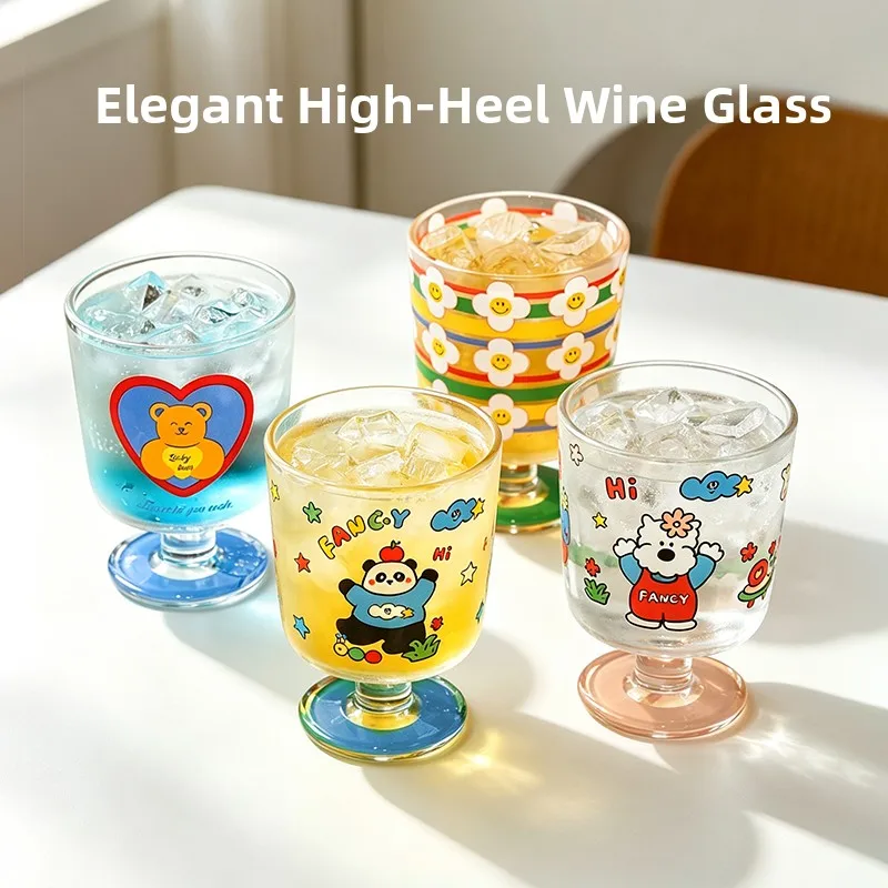 Rainbow Flower High Foot Glass Cup Cocktail Wine Glass Attractive Na Ca Glass Unique Shape Personalized Gift for Lovers
Rainbow Flower High Foot Glass Cup Cocktail Wine Glass Attractive Na Ca Glass Unique Shape Personalized Gift for Lovers