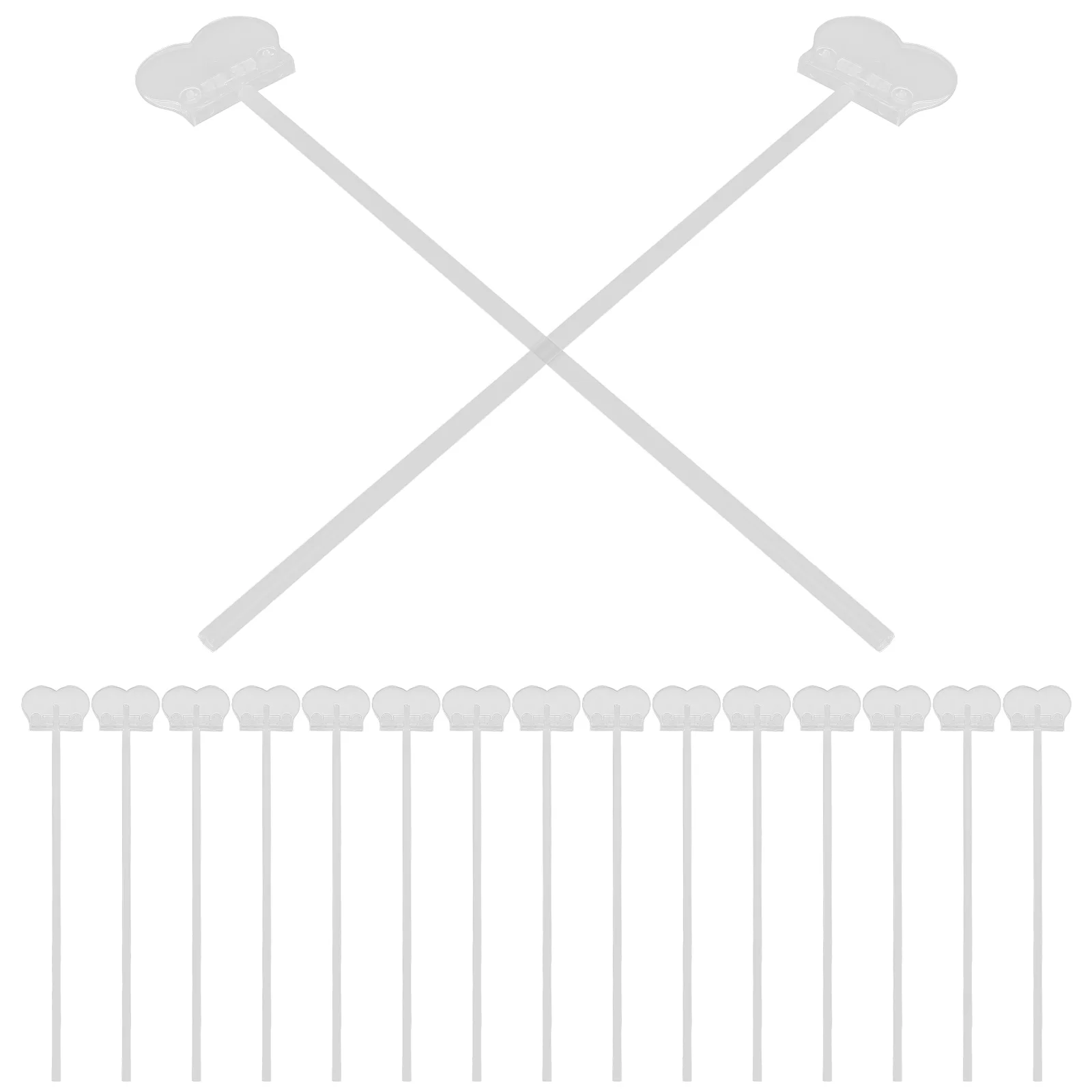 30Sets Aluminum Foil Balloon Clips Transparent Holder Sticks for Party Wedding Birthday Graduation Balloon Arrangement Supplies
30Sets Aluminum Foil Balloon Clips Transparent Holder Sticks for Party Wedding Birthday Graduation Balloon Arrangement Supplies