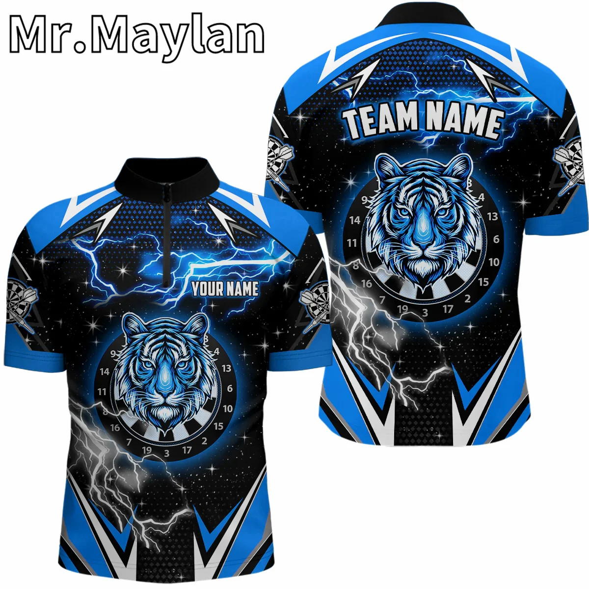 3D персонализированные рубашки поло Tiger Dartboard Thunder Lightning Blue Darts на молнии для мужчин и женщин, трикотажные изделия для дартс команды Лиги
3D персонализированные рубашки поло Tiger Dartboard Thunder Lightning Blue Darts на молнии для мужчин и женщин, трикотажные изделия для дартс команды Лиги