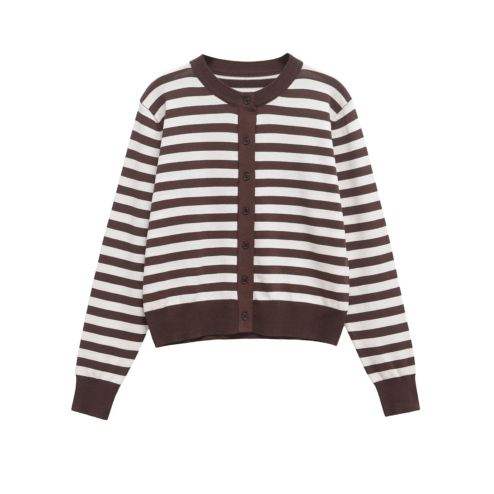 European and American Style Spring New Knitted Top Round Neck Long Sleeve Fashion Casual Style Jacket
European and American Style Spring New Knitted Top Round Neck Long Sleeve Fashion Casual Style Jacket