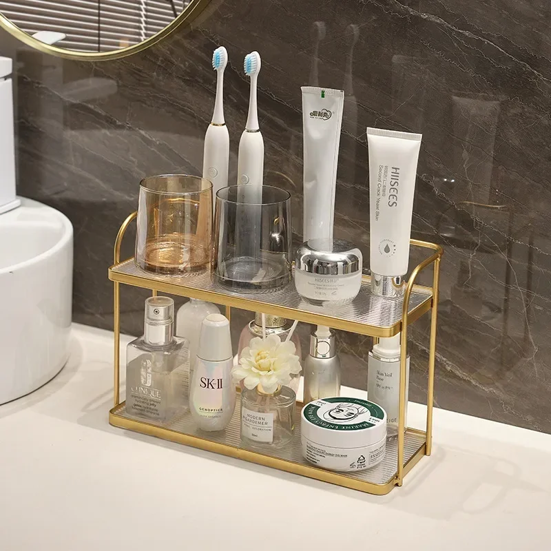 Metal Bathroom Toilet Storage Rack Washstand Tabletop Iron Double-layer Shower Gel Toilet Storage Rack Multi-layer Acrylic
Metal Bathroom Toilet Storage Rack Washstand Tabletop Iron Double-layer Shower Gel Toilet Storage Rack Multi-layer Acrylic