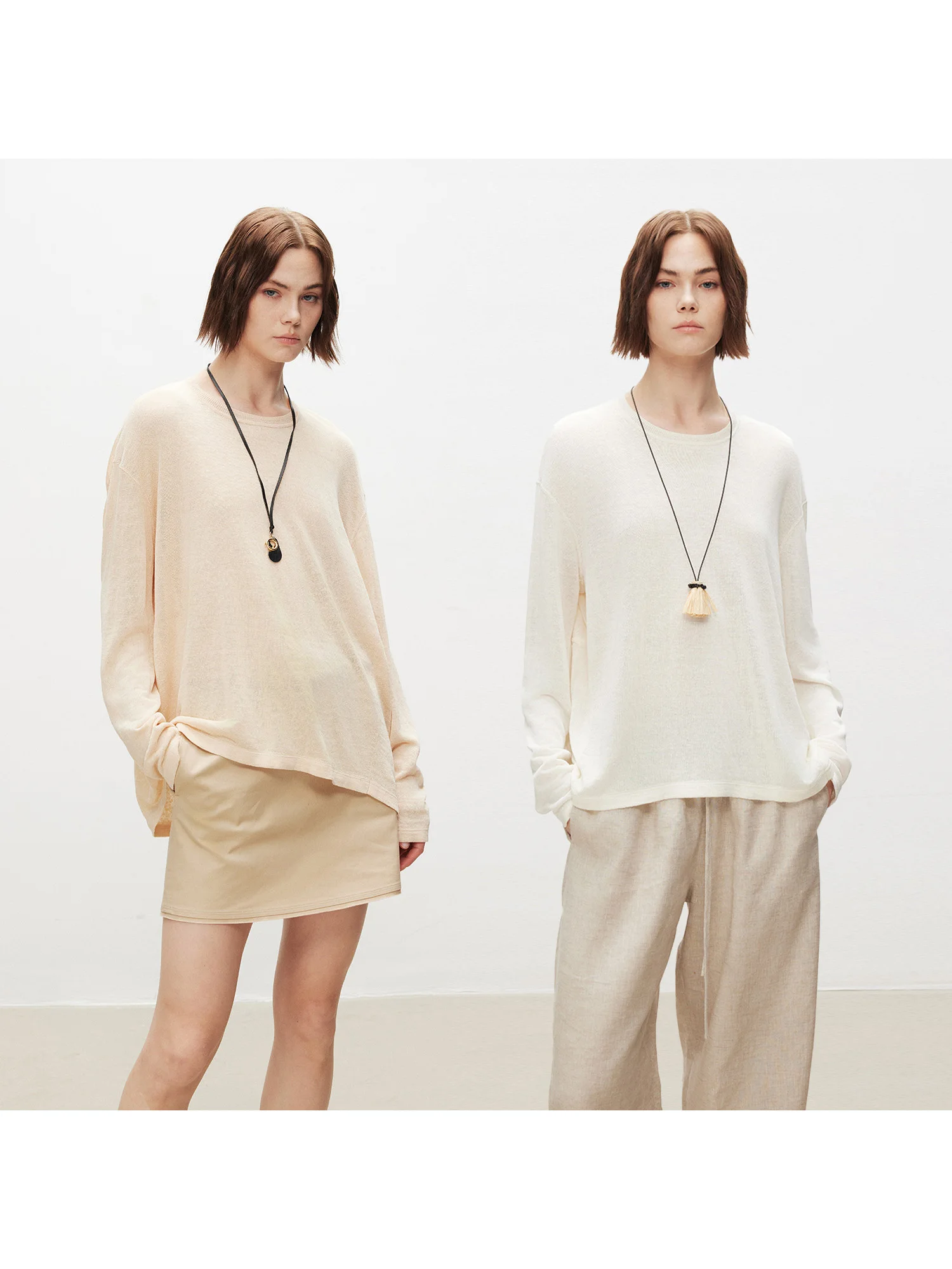 MARIUS round Ne Knitted Sweater Loose oulder Lightweight Long Sve Casual Summer Top Linen Tead Stripe Pattern
MARIUS round Ne Knitted Sweater Loose oulder Lightweight Long Sve Casual Summer Top Linen Tead Stripe Pattern