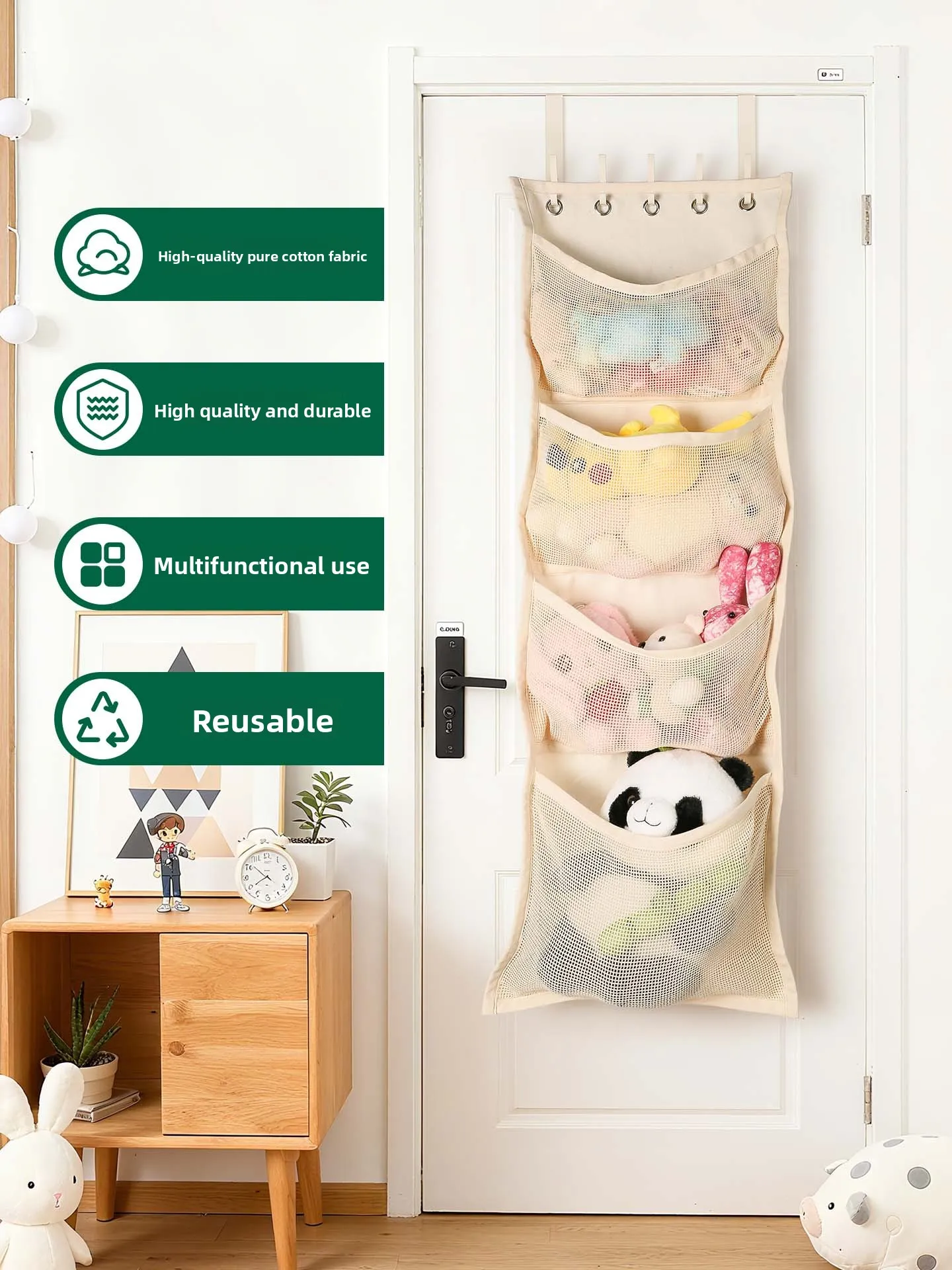 Cute Plush Toy Storage Bag Wall Hanging Organizer for Door Back Cotton Doll Toy Storage Pouch Nordic Style Flat Design Handmade
Cute Plush Toy Storage Bag Wall Hanging Organizer for Door Back Cotton Doll Toy Storage Pouch Nordic Style Flat Design Handmade