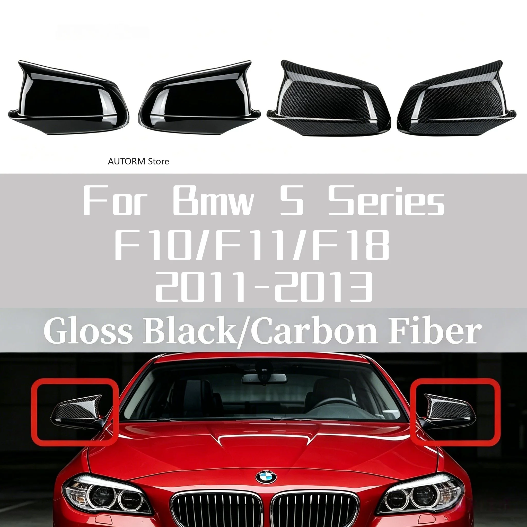 Replacement For Bmw 5 Series F10/F11/F18 2011-2013 Fiber Car Side Door Mirror Cap Rearview Mirror Covers Gloss Black/Carbon
Replacement For Bmw 5 Series F10/F11/F18 2011-2013 Fiber Car Side Door Mirror Cap Rearview Mirror Covers Gloss Black/Carbon