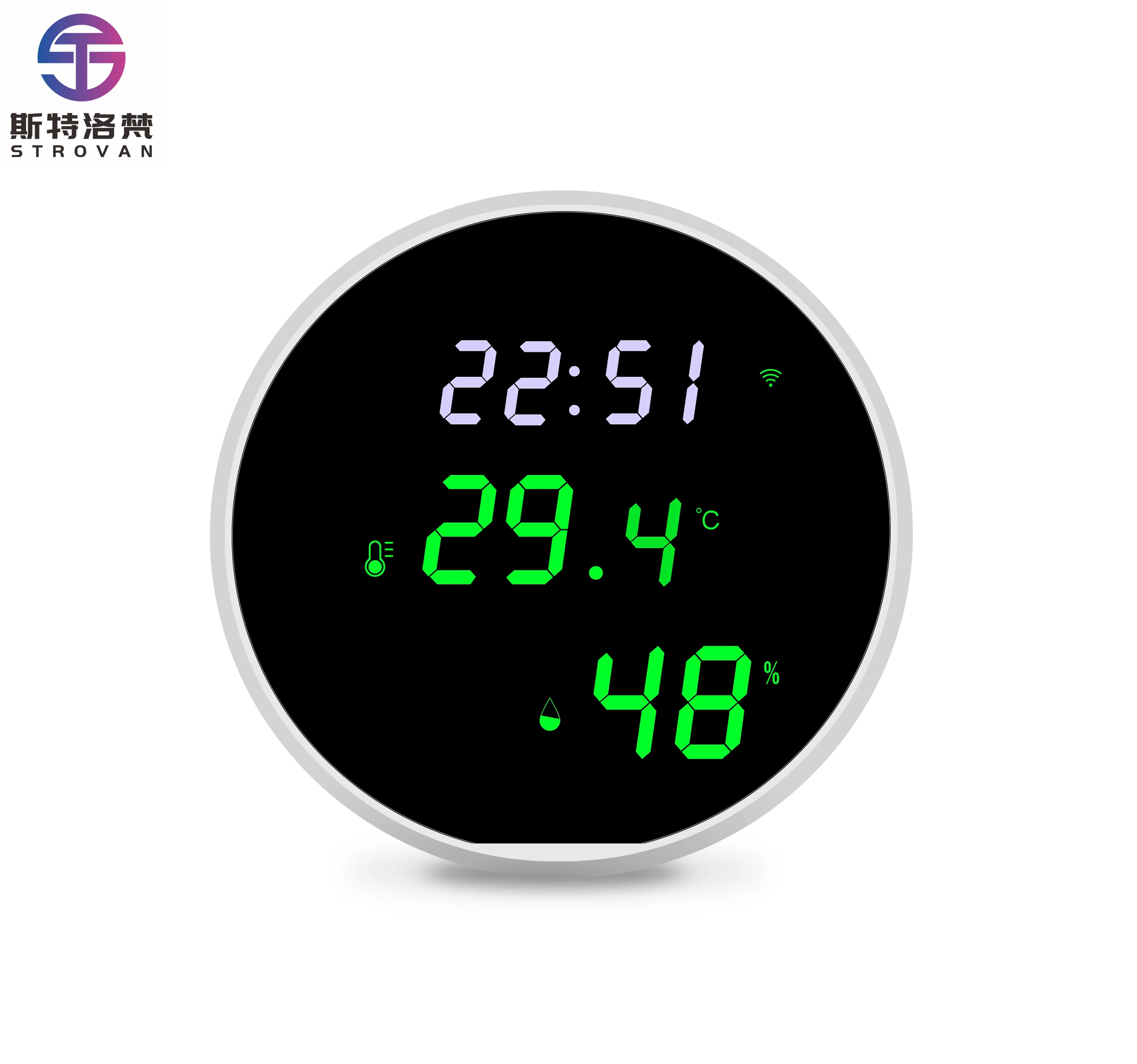 Цифровой термометр-гигрометр с ЖК-дисплеем для измерения температуры и влажности в помещении
Цифровой термометр-гигрометр с ЖК-дисплеем для измерения температуры и влажности в помещении