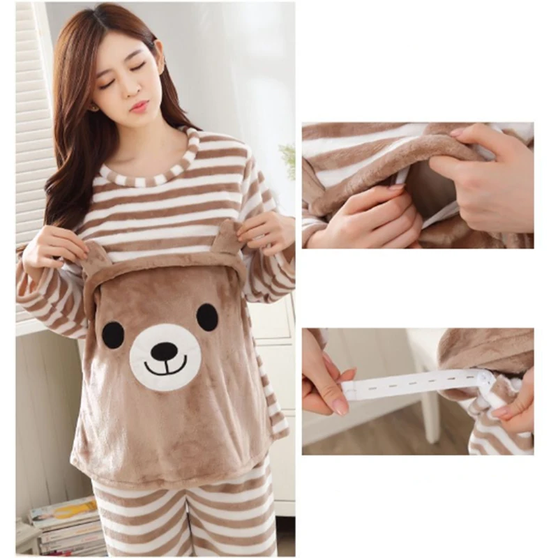 Maternity Feeding Pajamas Sets Postpartum Women Winter Nursing Clothes Set Fashion Cartoon Lactation Coat Long Trousers Twinset
Maternity Feeding Pajamas Sets Postpartum Women Winter Nursing Clothes Set Fashion Cartoon Lactation Coat Long Trousers Twinset