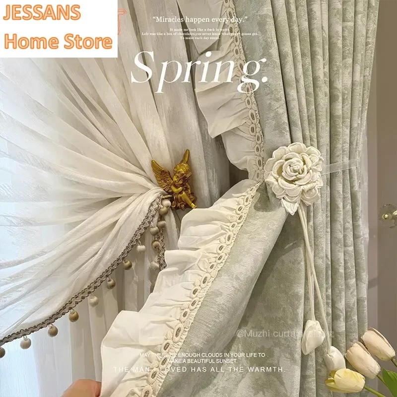 Home Decor Custom Size Curtain Green French Retro Style Living Room Bedroom Whole House Balcony Villa Blackout Grey Curtains
Home Decor Custom Size Curtain Green French Retro Style Living Room Bedroom Whole House Balcony Villa Blackout Grey Curtains