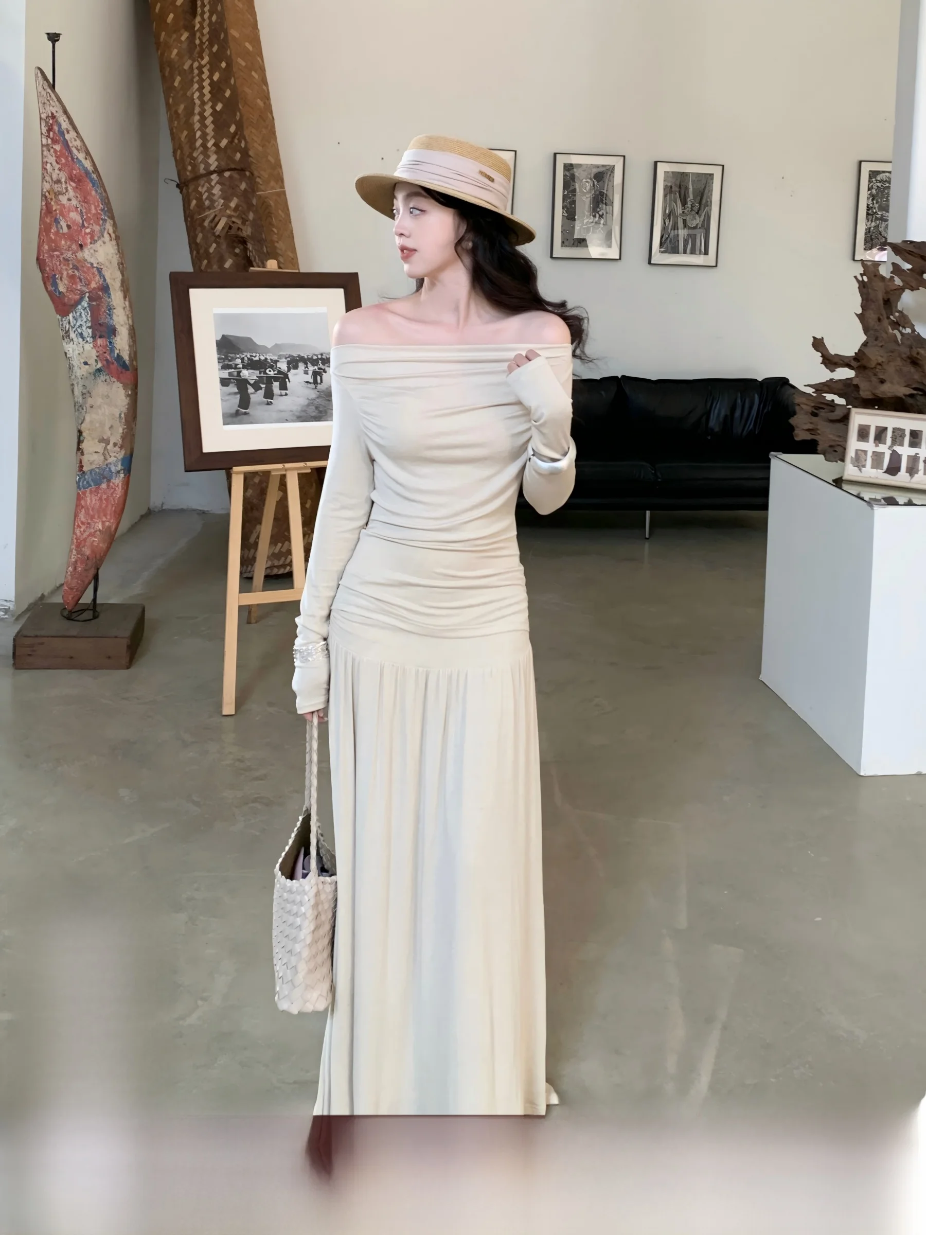 High Waist Slim Fit Wool High End Feel One Shoulder Dress Set Elegant Asymmetrical Design Long Sleeve
High Waist Slim Fit Wool High End Feel One Shoulder Dress Set Elegant Asymmetrical Design Long Sleeve