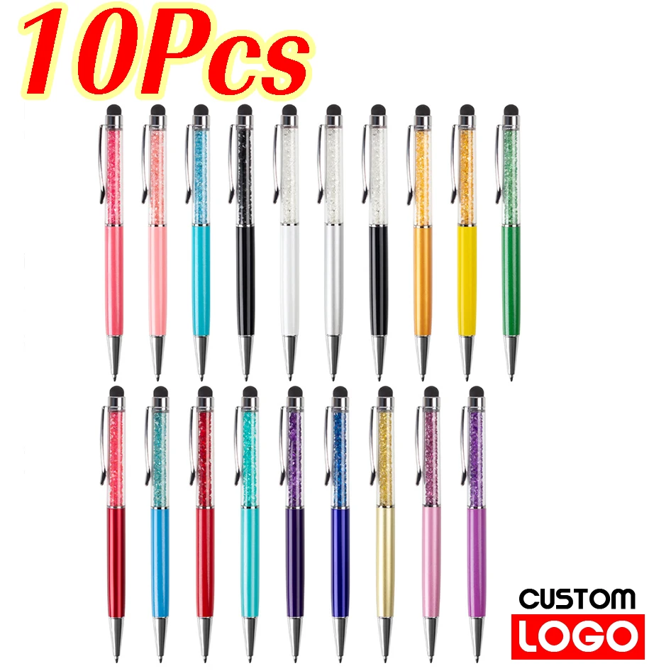 10Pcs Custom LOGO Diamond Crystal Ballpoint Pen Personalized Engraving Name Touch Screen Pens School Gifts Advertising Metal Pen
10Pcs Custom LOGO Diamond Crystal Ballpoint Pen Personalized Engraving Name Touch Screen Pens School Gifts Advertising Metal Pen