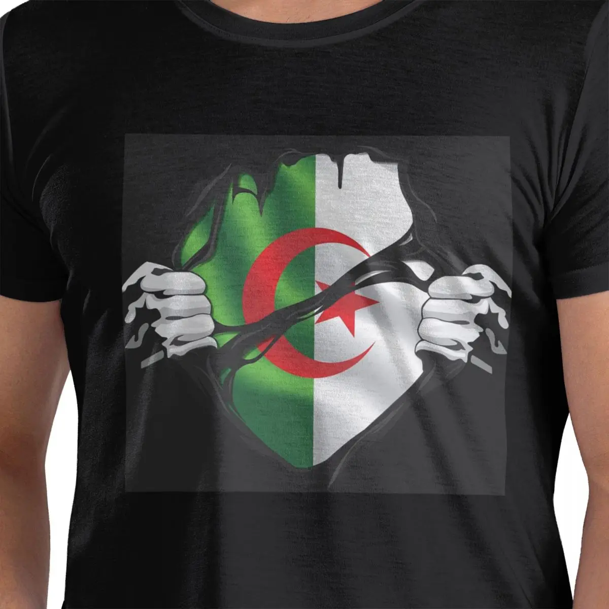 Algerian Pure Blood Flag Black 100% Cotton T-Shirt Men's Funny T Shirts Men Round Neck Short Sleeve S-6XL
Algerian Pure Blood Flag Black 100% Cotton T-Shirt Men's Funny T Shirts Men Round Neck Short Sleeve S-6XL