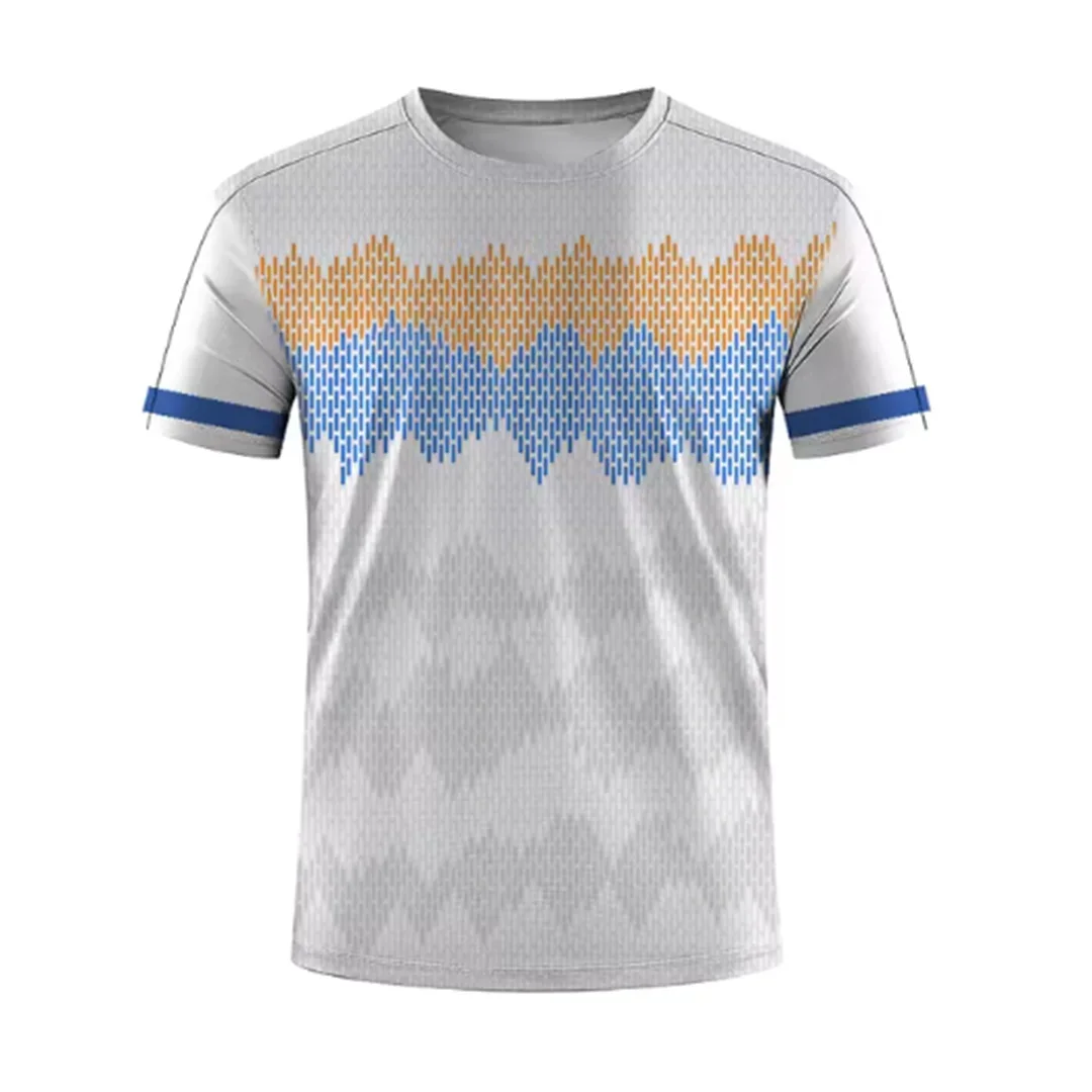 New men's summer tennis training striped print micro elastic breathable round neck T-shirt outdoor casual sports top
New men's summer tennis training striped print micro elastic breathable round neck T-shirt outdoor casual sports top