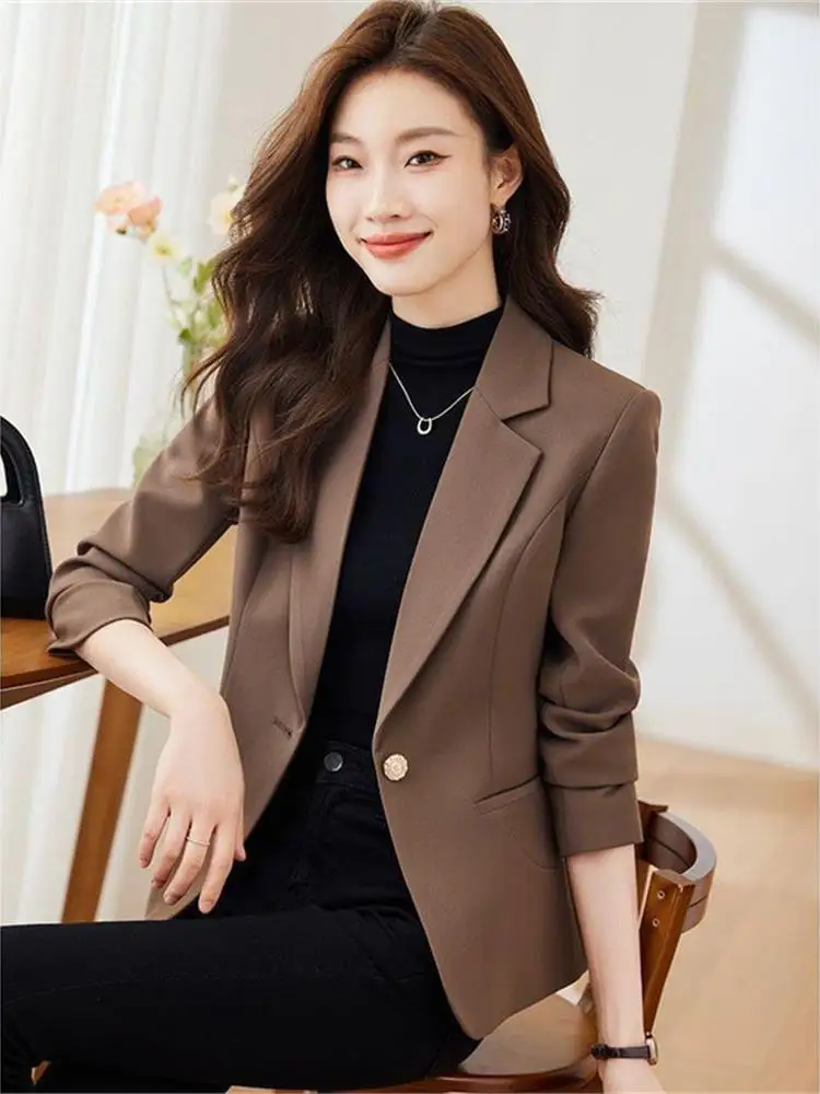 Bla Casual Sle Women's Suit Jaet 2025 New Faion Spring Autumn Versatile ature Leisure West Coat Cleanfit
Bla Casual Sle Women's Suit Jaet 2025 New Faion Spring Autumn Versatile ature Leisure West Coat Cleanfit