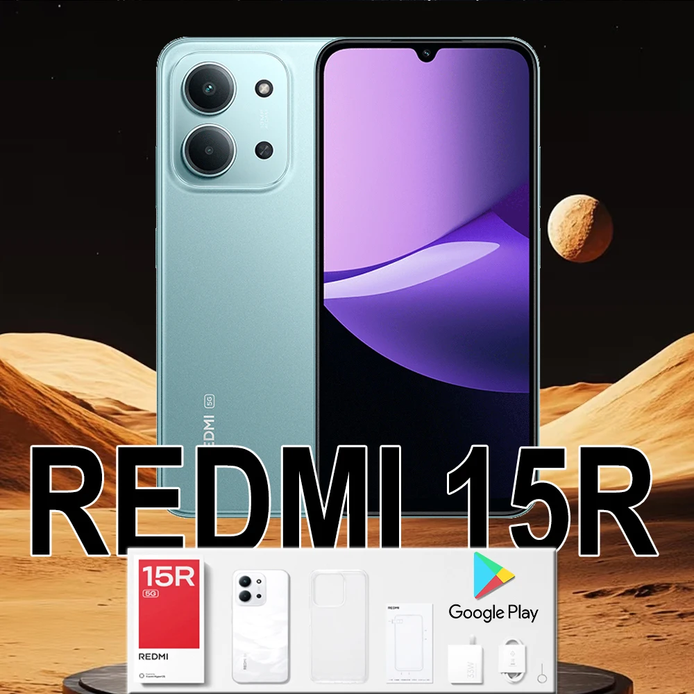 XIAOMI/REDMI 15R original smart thin and thin 5G mobile phone 13 million pixels high-definition main camera 8GB+256GBn memory/60
XIAOMI/REDMI 15R original smart thin and thin 5G mobile phone 13 million pixels high-definition main camera 8GB+256GBn memory/60