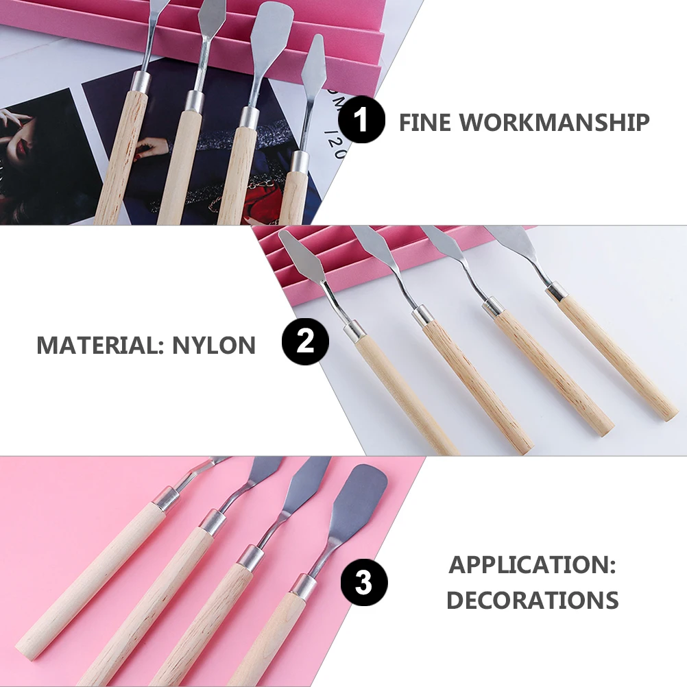 4 Pcs Art Painting Supplies Spatulas Iron Blades Wood H Art Supplies Oil Gouache Scrapers Mix Pigments Canvas Tools
4 Pcs Art Painting Supplies Spatulas Iron Blades Wood H Art Supplies Oil Gouache Scrapers Mix Pigments Canvas Tools
