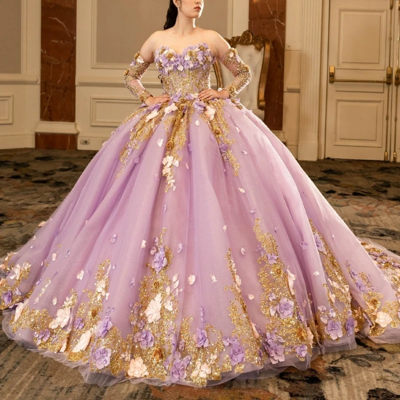 Сиреневое блестящее платье принцессы Sweet 16, платье Quinceanera, платья с цветочной аппликацией и бисером, тюлевое платье для вечеринки, дня рождения, Vestidos 15 De Anos
Сиреневое блестящее платье принцессы Sweet 16, платье Quinceanera, платья с цветочной аппликацией и бисером, тюлевое платье для вечеринки, дня рождения, Vestidos 15 De Anos