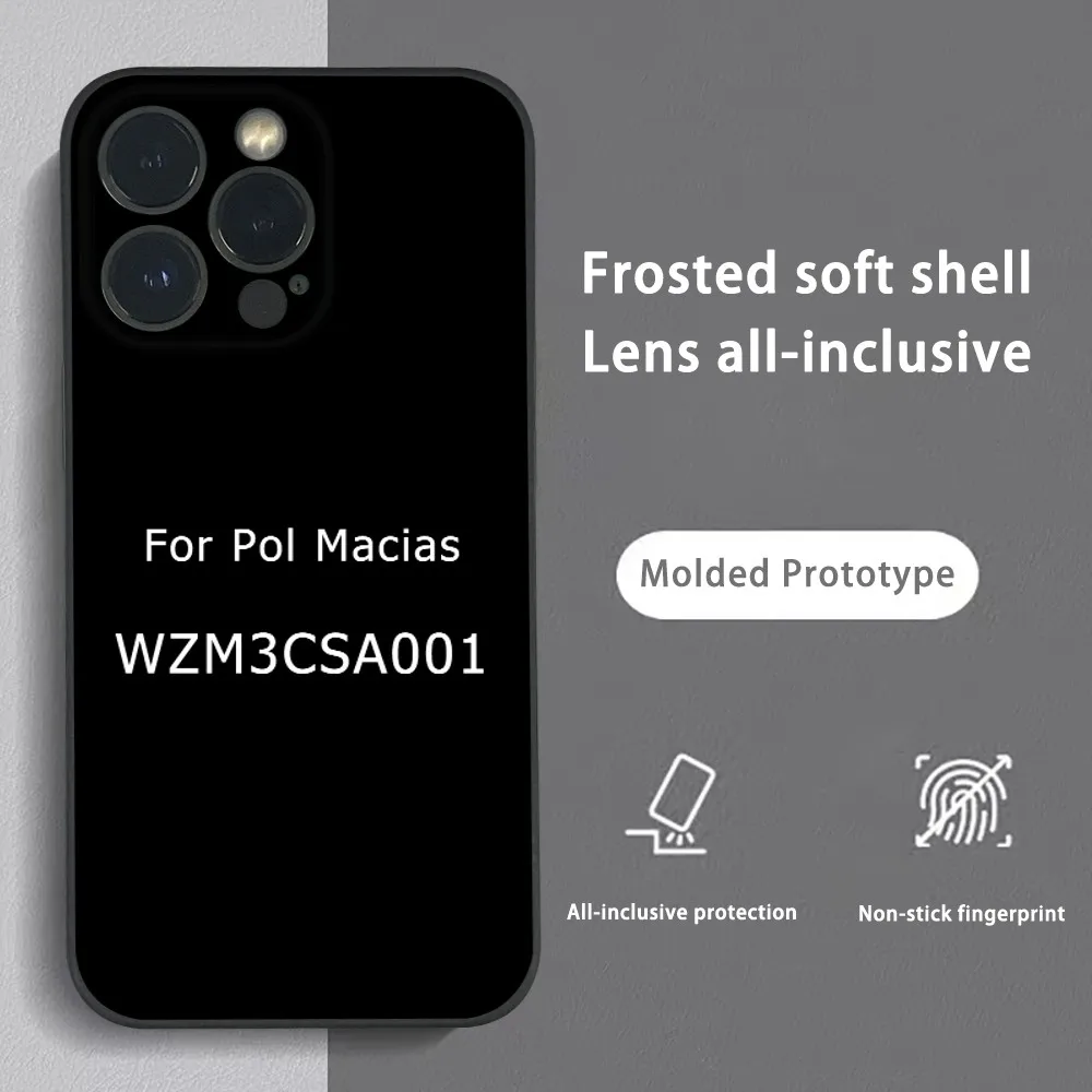 For Pol Macias Car 6 Phone Case For iPhone 16 15 14 13 12 11 Pro Max Plus Mini Frosted Soft Shell Funda
For Pol Macias Car 6 Phone Case For iPhone 16 15 14 13 12 11 Pro Max Plus Mini Frosted Soft Shell Funda