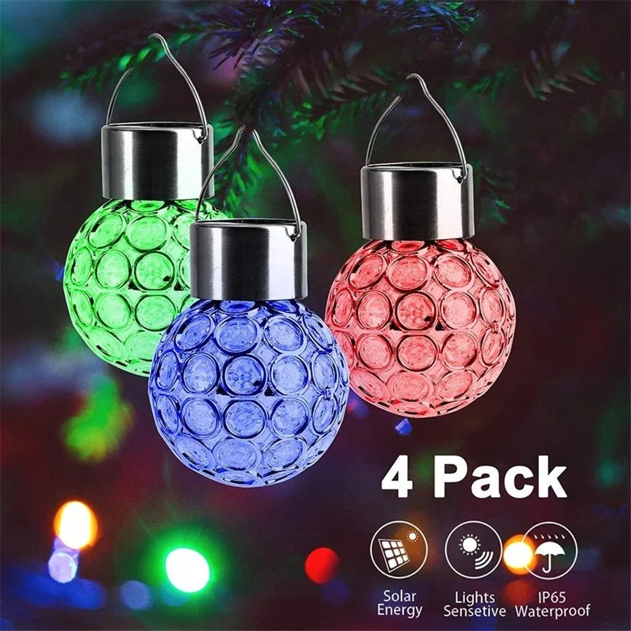 Outdoor 4PCS Solar LED Round Ball Hanging Lights Waterproof Landscape Garden Lights Lantern for Pathway Patio Decor Night Lights
Outdoor 4PCS Solar LED Round Ball Hanging Lights Waterproof Landscape Garden Lights Lantern for Pathway Patio Decor Night Lights