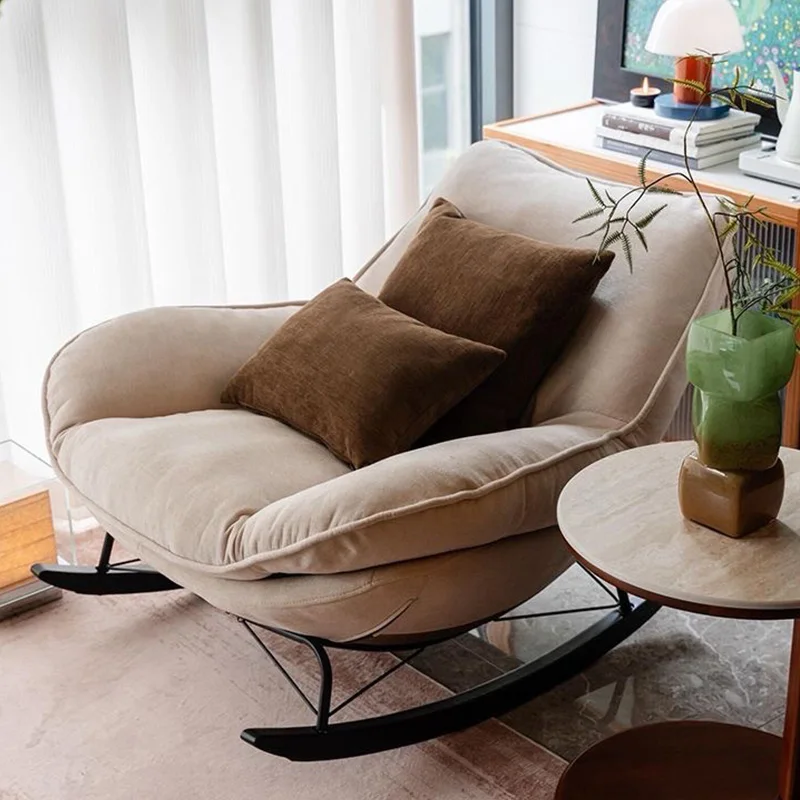 Modern Wide Seat Rocking Chair with Wood Leg Living Room Bedroom Lounge Chair for Home Soft Fabric Relaxing Sofa Chair Furniture
Modern Wide Seat Rocking Chair with Wood Leg Living Room Bedroom Lounge Chair for Home Soft Fabric Relaxing Sofa Chair Furniture