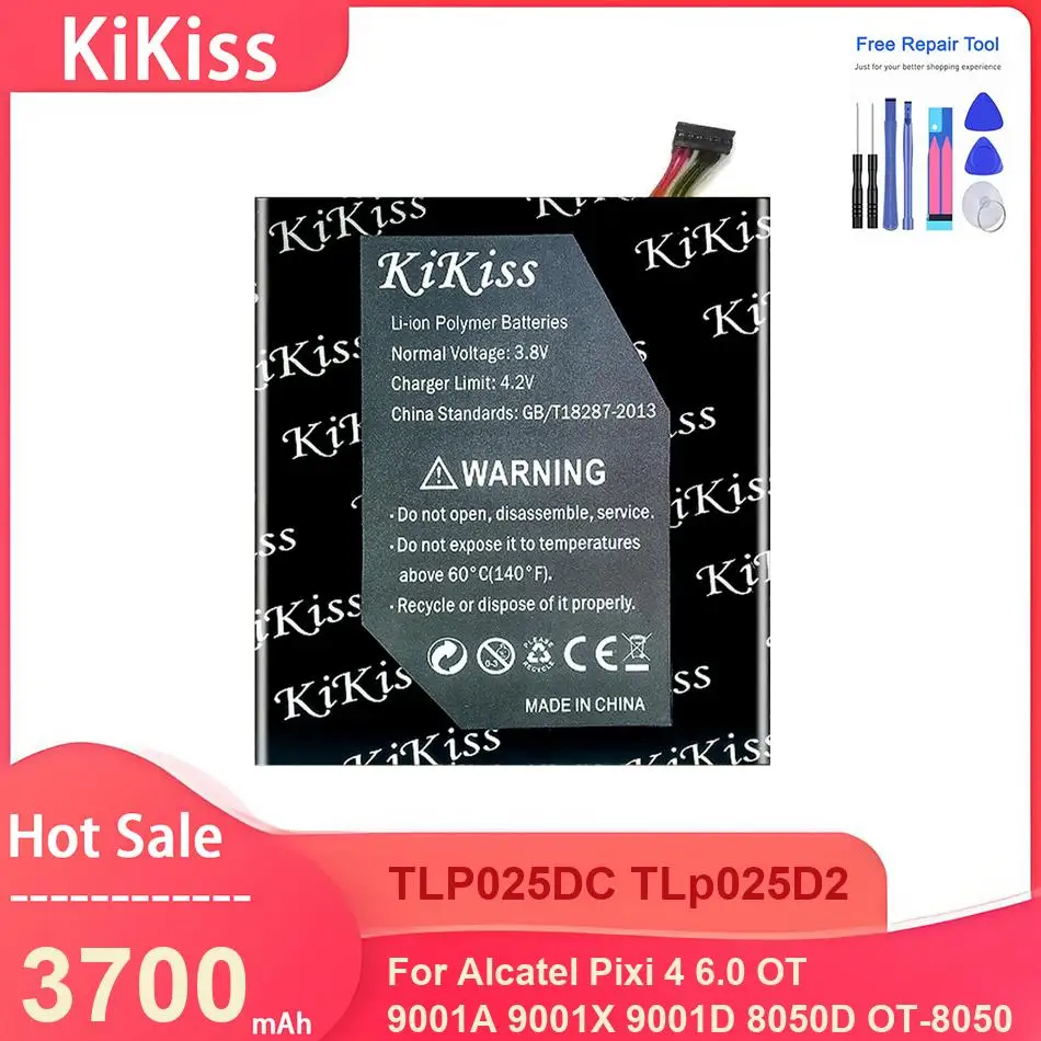 Аккумулятор для мобильного телефона KiKiss для Alcatel Pixi 4 6.0 OT 9001A 9001X 9001D 8050D OT-8050, TLP025DC TLp025D2, 3700 мАч
Аккумулятор для мобильного телефона KiKiss для Alcatel Pixi 4 6.0 OT 9001A 9001X 9001D 8050D OT-8050, TLP025DC TLp025D2, 3700 мАч