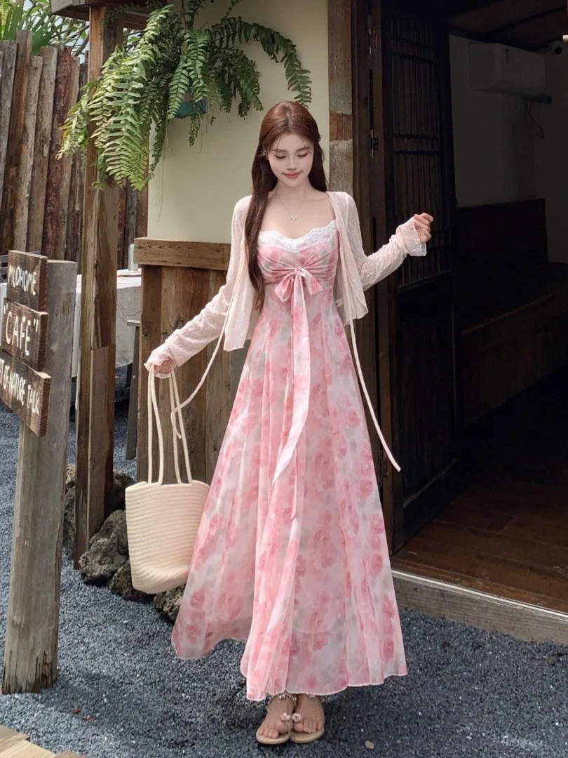 plus Size Floral Lace Trim Dress Women's Summer New Waist Cinching Slim A-Line Long Dress Vacation Style High Waist Skirt
plus Size Floral Lace Trim Dress Women's Summer New Waist Cinching Slim A-Line Long Dress Vacation Style High Waist Skirt