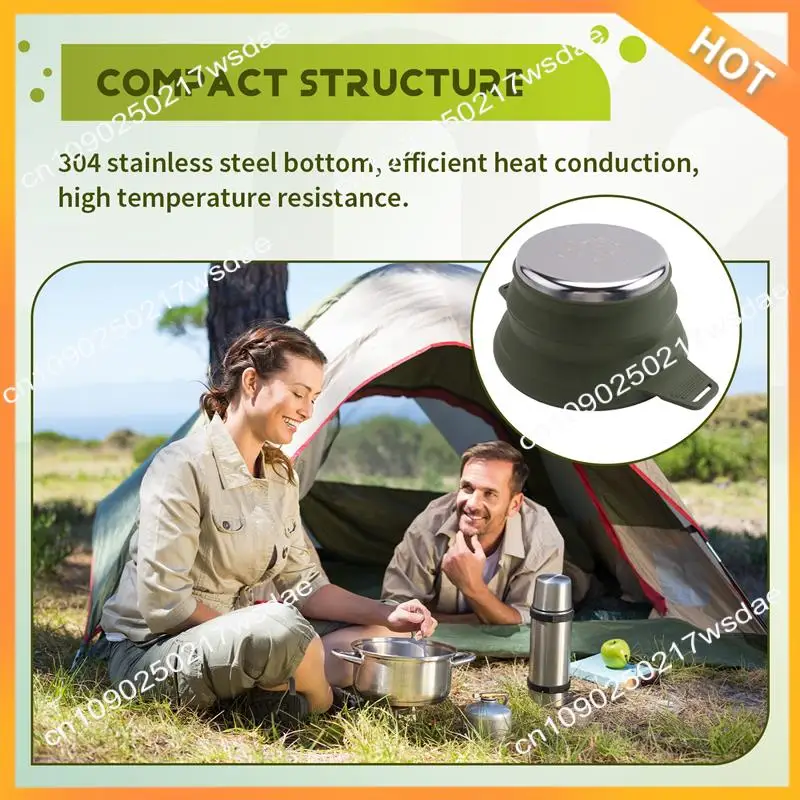 X08A 1 Piece Outdoor Folding Pot Silicone Hiking Cooking Pot Portable Picnic Pot ,Green
X08A 1 Piece Outdoor Folding Pot Silicone Hiking Cooking Pot Portable Picnic Pot ,Green