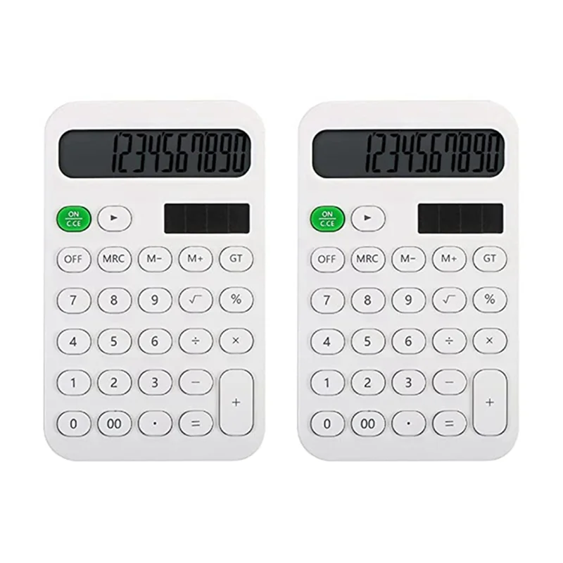 ADP-2 Pcs Desk Calculator Basic Calculator 12 Digit Pocket Calculators Desktop with LCD Display for Office and School White
ADP-2 Pcs Desk Calculator Basic Calculator 12 Digit Pocket Calculators Desktop with LCD Display for Office and School White