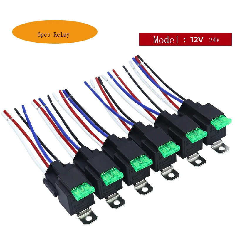 6pcs 4 5 Pin 30A Waterproof Fuse Relay Switch Harness Set DC SPST Automotive Auto Relay with Holder Socket On/Off Fused Relay
6pcs 4 5 Pin 30A Waterproof Fuse Relay Switch Harness Set DC SPST Automotive Auto Relay with Holder Socket On/Off Fused Relay