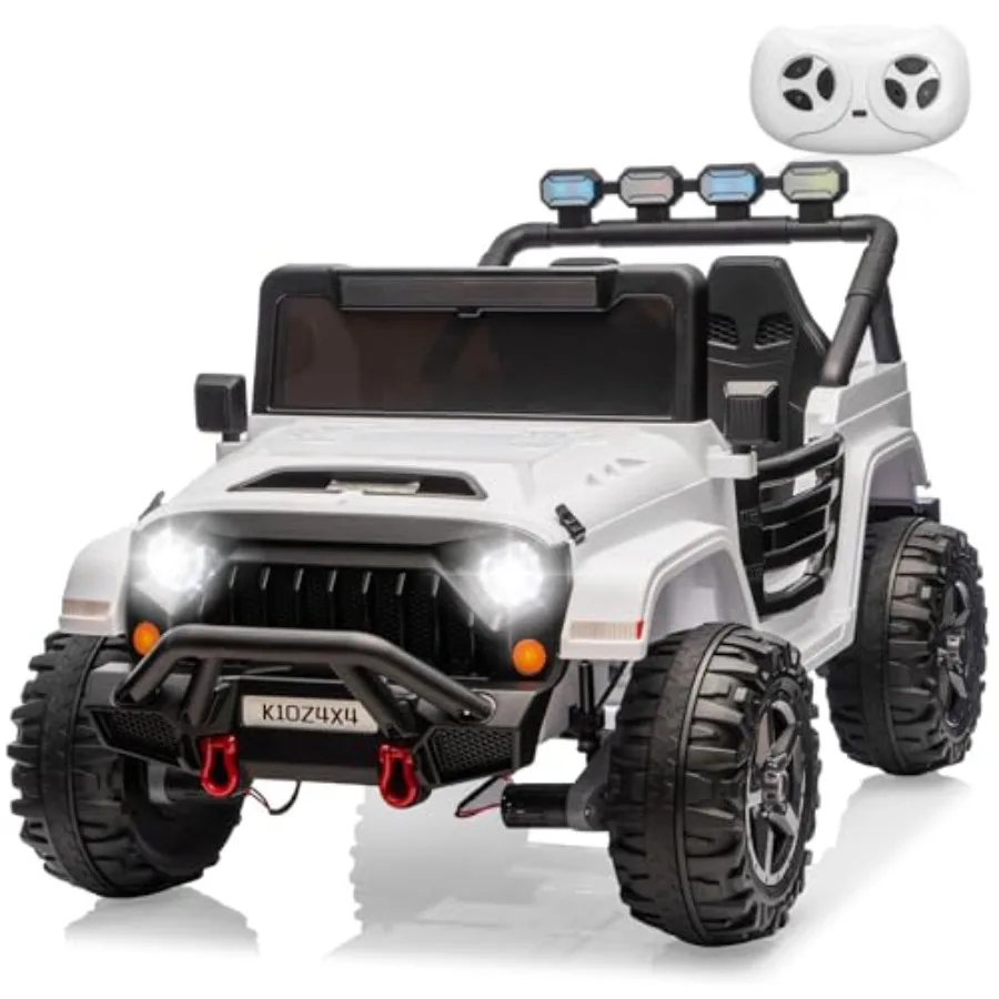 24V 2-Seater Electric Ride On Car 4x4 with Remote Control 4-Wheeler Suspension 3 Speeds LED Lights Bluetooth White Ride on Car
24V 2-Seater Electric Ride On Car 4x4 with Remote Control 4-Wheeler Suspension 3 Speeds LED Lights Bluetooth White Ride on Car
