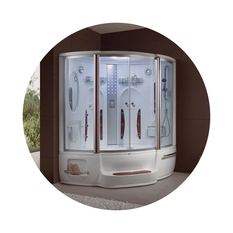 Паровая комната Изогнутый встроенный душ Бытовая сауна Душ Умная паровая комната
Паровая комната Изогнутый встроенный душ Бытовая сауна Душ Умная паровая комната