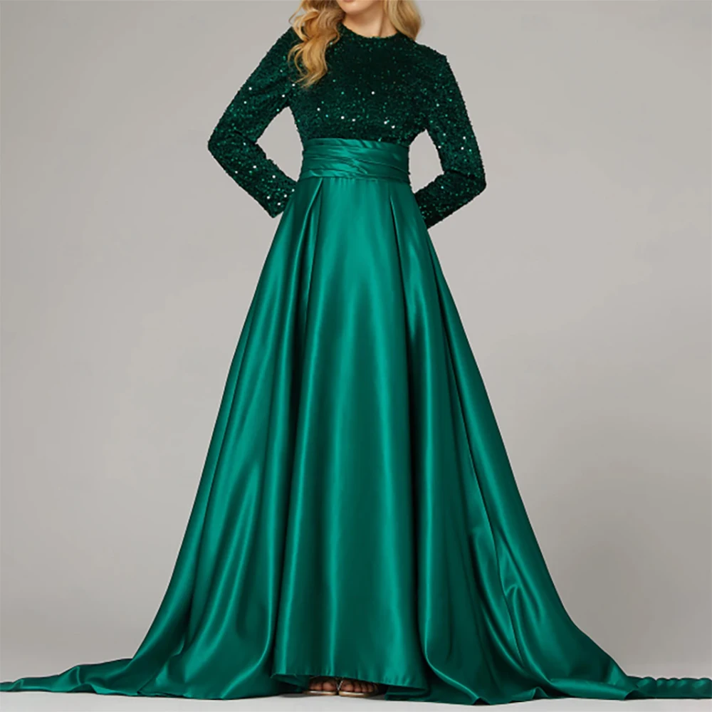 Elegant Evening Dress Prom Party Gala Floor-Length Lace Sequin A-Line Formal Gown with Sash Belt Women's Special Occasion Dress
Elegant Evening Dress Prom Party Gala Floor-Length Lace Sequin A-Line Formal Gown with Sash Belt Women's Special Occasion Dress