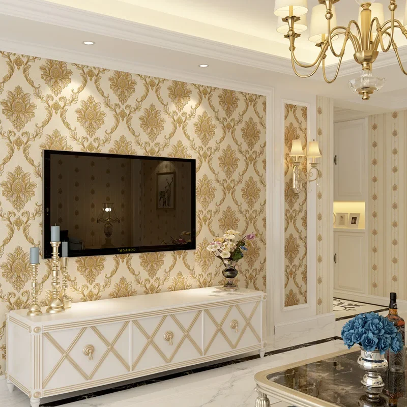European classic embossed Damascus wallpaper bedroom living room non woven dining room wallpaper 3D home decor W128
European classic embossed Damascus wallpaper bedroom living room non woven dining room wallpaper 3D home decor W128