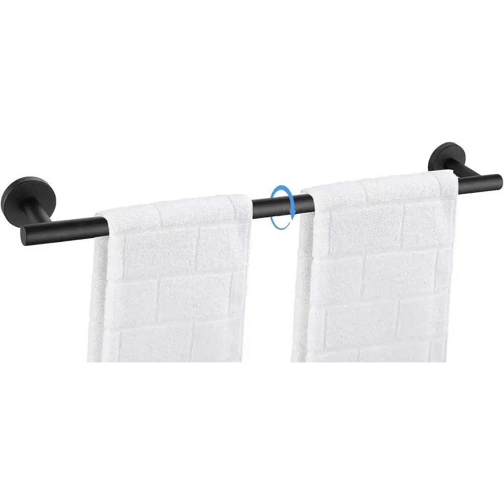 24 Inch Wall Mount Towel Bar, Matted Black, Rustproof Stainless Steel Towel Holder
24 Inch Wall Mount Towel Bar, Matted Black, Rustproof Stainless Steel Towel Holder