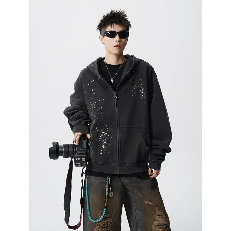 Мужская толстовка оверсайз с крупными стразами, молодежная повседневная осенне-зимняя верхняя одежда в американском стиле, простой дизайн, без застежек
Мужская толстовка оверсайз с крупными стразами, молодежная повседневная осенне-зимняя верхняя одежда в американском стиле, простой дизайн, без застежек