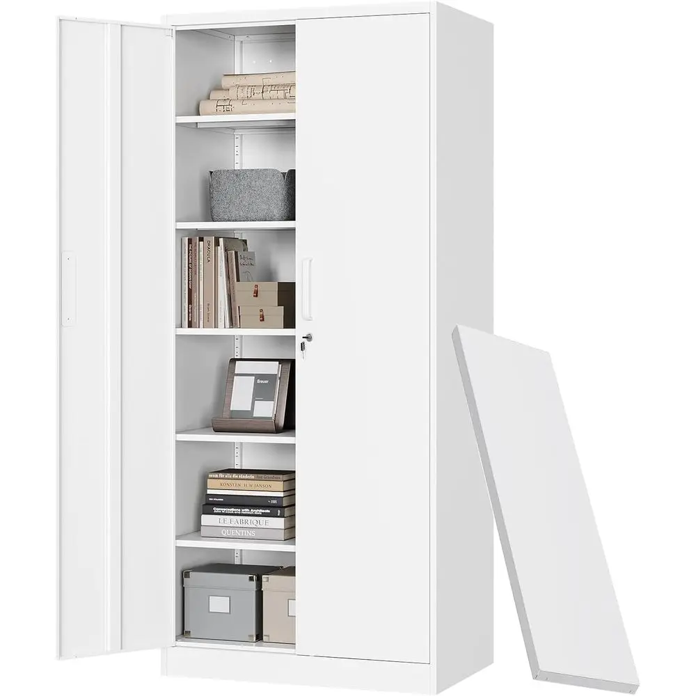 Регулируемый стальной шкаф для хранения с замком, 72 дюйма, 2-дверный, белый, для дома, офиса, школы, кухни, гаража
Регулируемый стальной шкаф для хранения с замком, 72 дюйма, 2-дверный, белый, для дома, офиса, школы, кухни, гаража