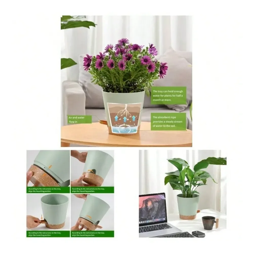 Pots 6 PCS 5 Inch Self Watering Planters High Drainage Flowers Pot Indoor Outdoor Plants With Reservoir Tray And Watering Lip G
Pots 6 PCS 5 Inch Self Watering Planters High Drainage Flowers Pot Indoor Outdoor Plants With Reservoir Tray And Watering Lip G
