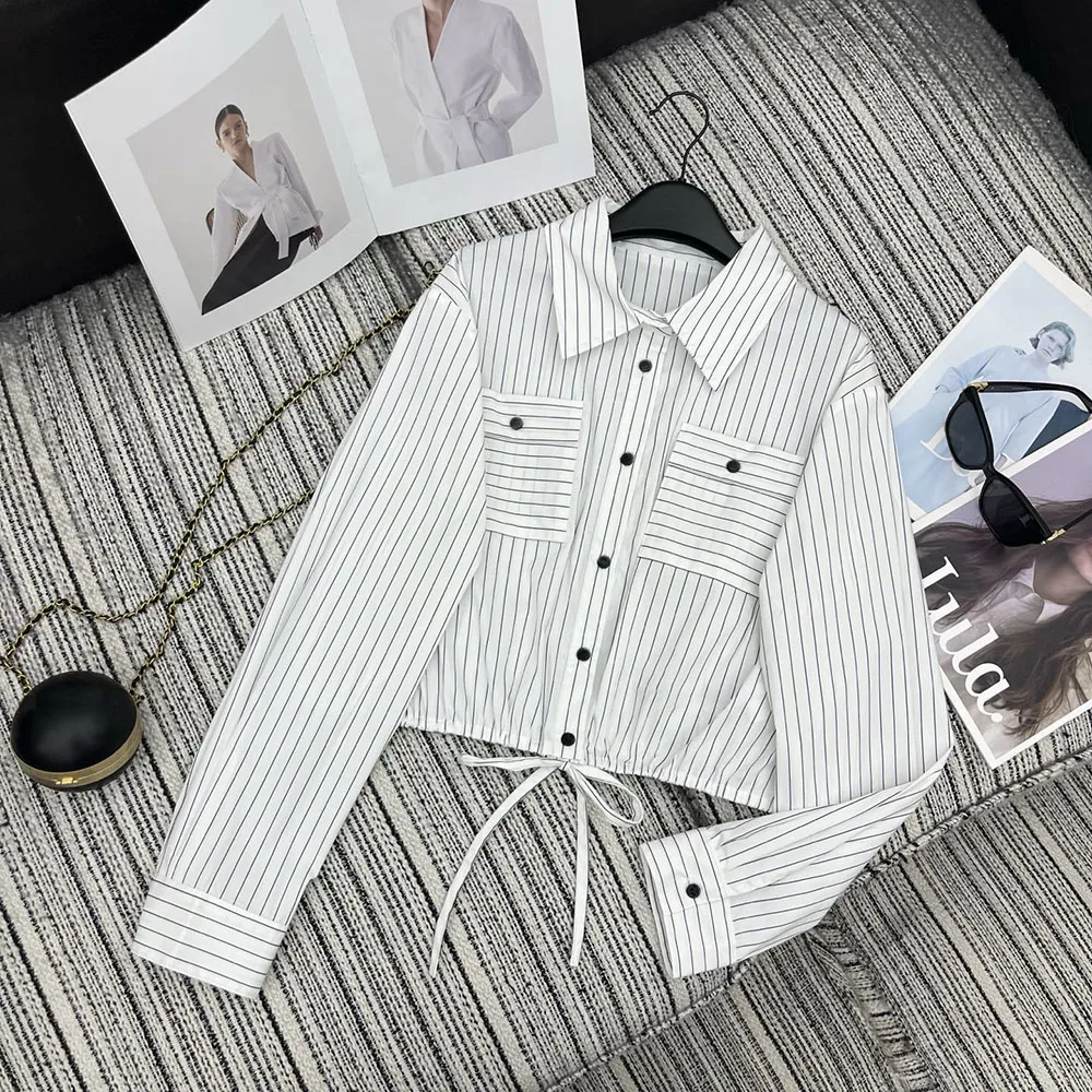 High-quality 2026 Spring/Summer Striped Women's Casual Fashion Comfortable Lace-Up Decorated Shirt xy2640332
High-quality 2026 Spring/Summer Striped Women's Casual Fashion Comfortable Lace-Up Decorated Shirt xy2640332