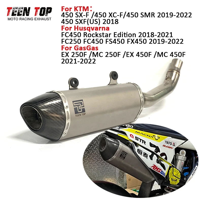 Exhaust For KTM 450XC-F 450SX-F 450SMR Slip-on Exhaust For GasGas MC EX 250F 450F Muffler Silencer Motorcross Escape Moto MC450F
Exhaust For KTM 450XC-F 450SX-F 450SMR Slip-on Exhaust For GasGas MC EX 250F 450F Muffler Silencer Motorcross Escape Moto MC450F