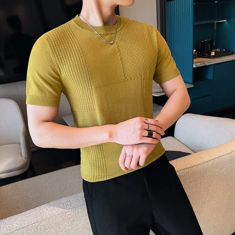 Pull Homme, весна-лето, новый свитер с короткими рукавами, мужская одежда, корейская мода 2024, облегающие пуловеры с круглым вырезом, мужские свитера 4XL
Pull Homme, весна-лето, новый свитер с короткими рукавами, мужская одежда, корейская мода 2024, облегающие пуловеры с круглым вырезом, мужские свитера 4XL