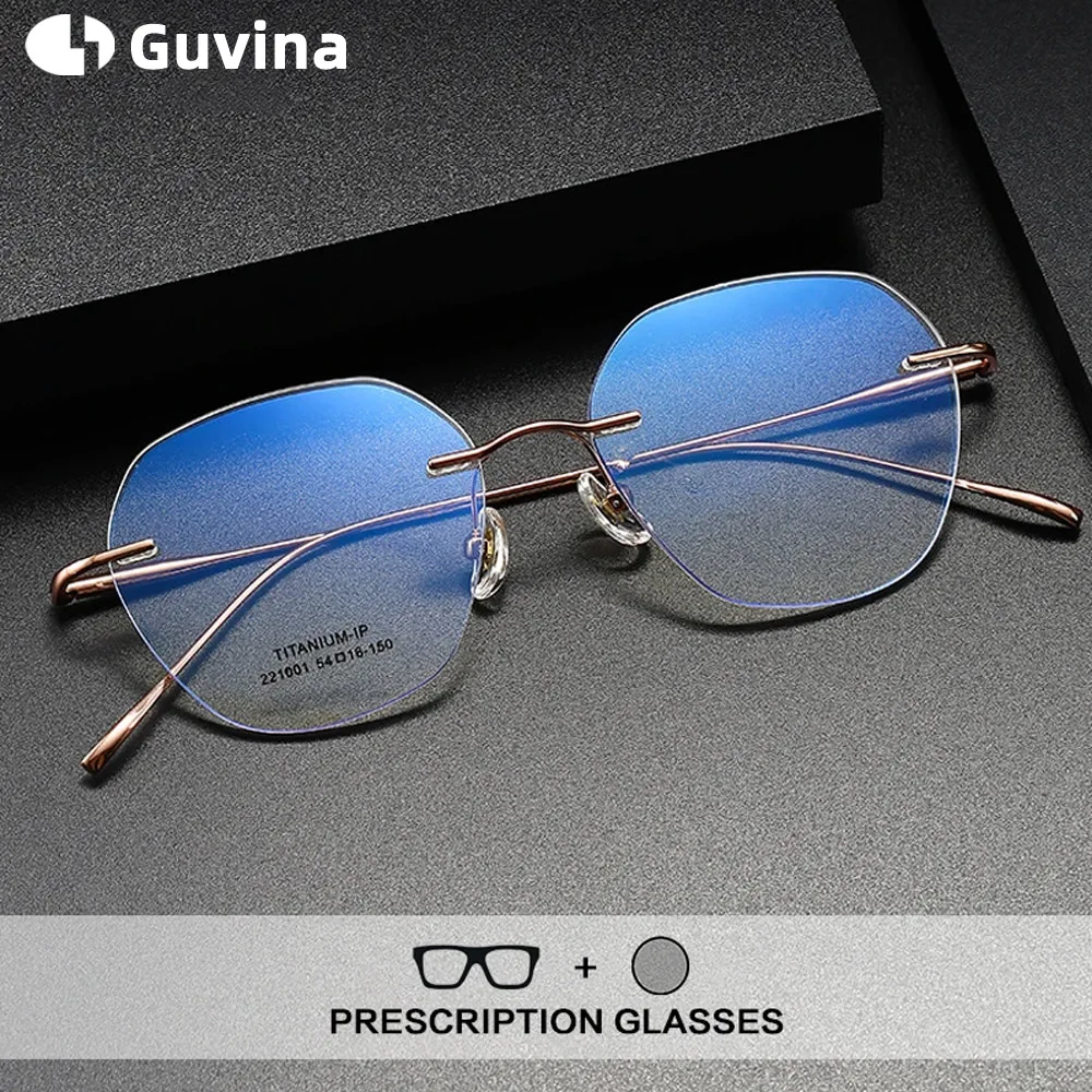 Pure Titanium Rimless Reading Glasses Men Photochromic Frameless Glasses Frame Women Progressive Multifocal Prescription Eyewear
Pure Titanium Rimless Reading Glasses Men Photochromic Frameless Glasses Frame Women Progressive Multifocal Prescription Eyewear