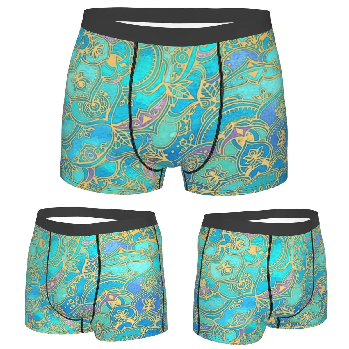 Boxer Underpants Shorts Sapphire & Jade Stained Glass Mandalas Panties Male Breathable Underwear for Homme Man Boyfriend Gift
Boxer Underpants Shorts Sapphire & Jade Stained Glass Mandalas Panties Male Breathable Underwear for Homme Man Boyfriend Gift