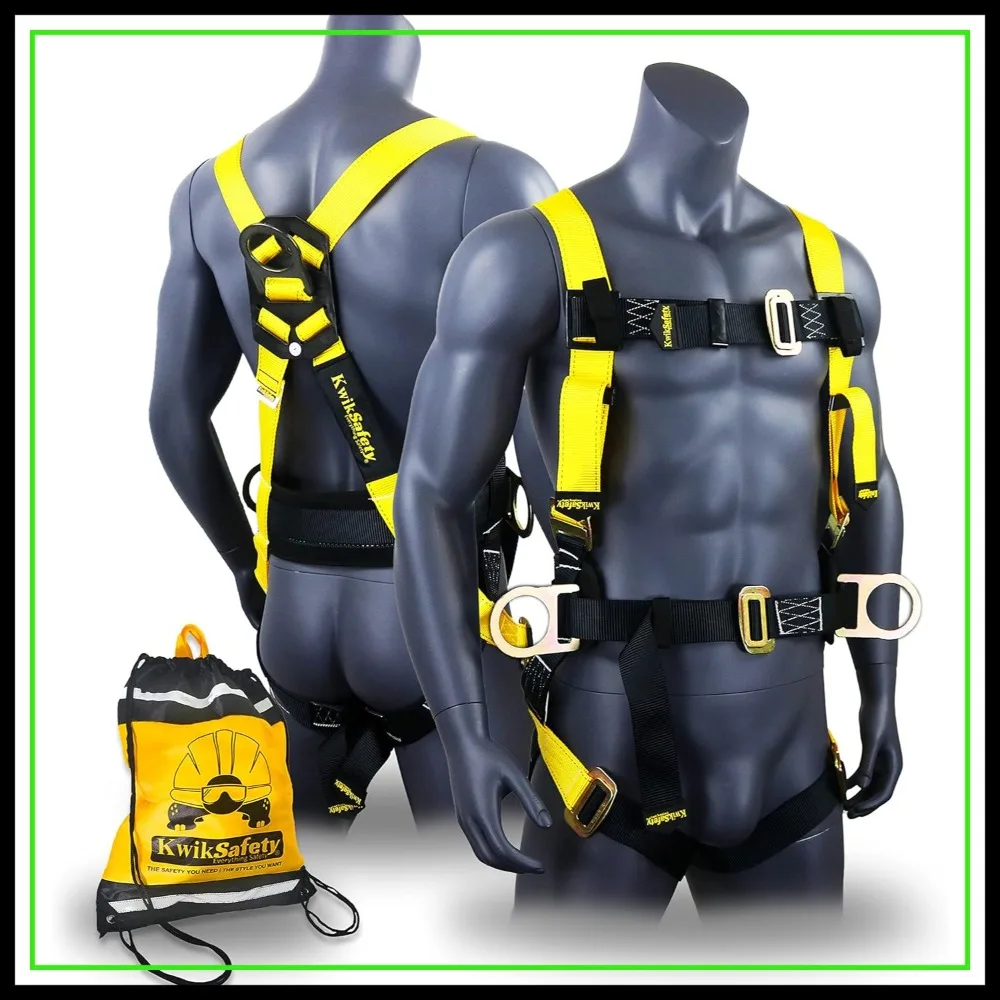 Safety Harness with 3 D-Rings, Back Support, ANSI Tested OSHA Compliant
Safety Harness with 3 D-Rings, Back Support, ANSI Tested OSHA Compliant