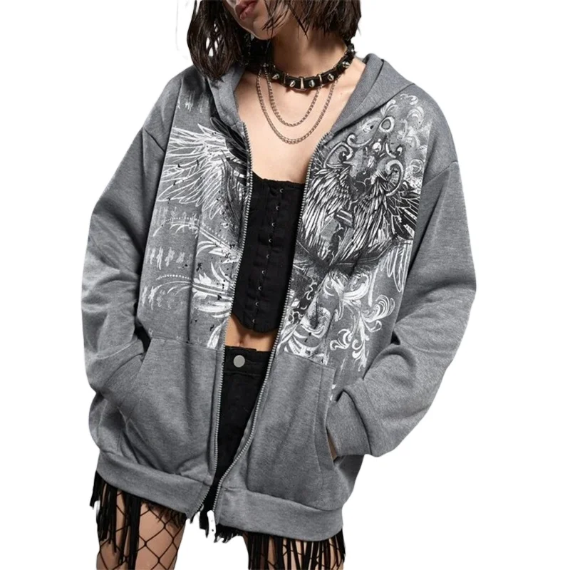 Women Y2K Gothic Zip Up Hoodie Vintage Skeleton Graphic Oversized Hoodies Grunge Aesthetic Sweatshirt Jacket Hoodie
Women Y2K Gothic Zip Up Hoodie Vintage Skeleton Graphic Oversized Hoodies Grunge Aesthetic Sweatshirt Jacket Hoodie